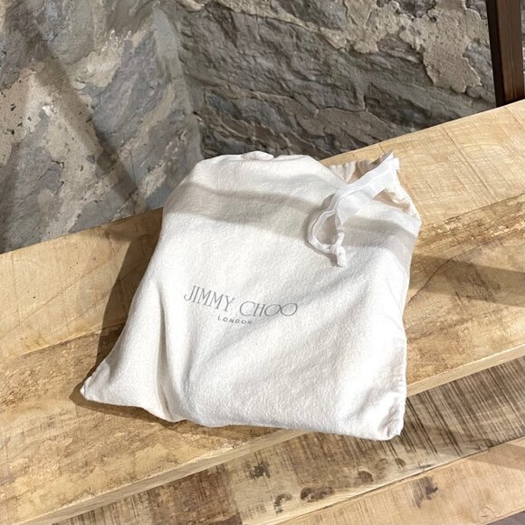 Jimmy Choo Black Patent Romy Mesh 100 Pumps - Picture 11 of 11